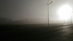 Туман накрыл город рано утром