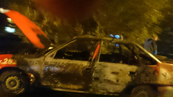 Машина выгорела полностью, но никто не пострадал
