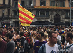 Митинги в Барселоне. Выход Каталонии из состава Испании., флаг, забастовка, барселона, каталония