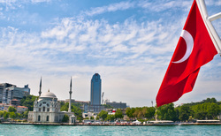 Клипарт depositphotos.com, море, турция, религия, стамбул, флаг турции, достопримечательности турции, площадь долмабахче от босфор