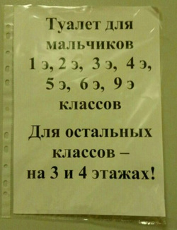 По словам учащихся, «элитным» детям отдали единственный приличный туалет в школе