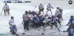 Массовая драка на льду во время детского турнира по хоккею «Уральский вызов-2017»