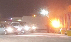 На стоянке ТД «Украина» в Ноябрьске подожгли припаркованный фургон