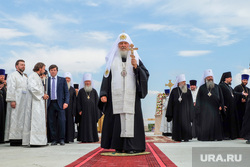 Патриарх Кирилл в Кургане на церемонии освящения закладного камня Троицкого храма, патриарх, патриарх кирилл, православие