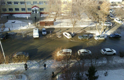 Улица Горького тоже оказалась затопленной