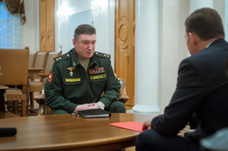 Встреча губернатора Свердловской области Евгения Куйвашева и нового командующего войсками ЦВО Александра Лапина, лапин александр