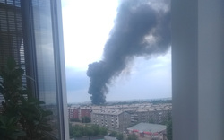 Столб дыма был видел с окраин города
