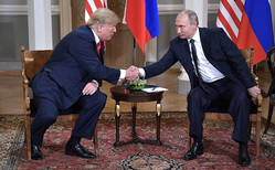 Дональд Трамп и Владимир Путин встречались в Хельсинки 16 июля