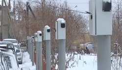На улице Школьной установлены 10 автономных розеток для подогрева авто