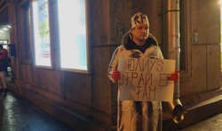 Во время протестной акции журналиста Соловьева сравнили с Юлиусом Штрейхером