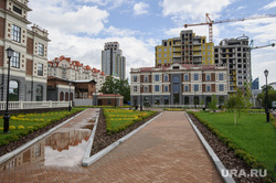 Виды Екатеринбурга, сквер, улица горького, новостройки, строящееся здание, особняк рязанов