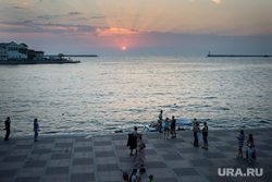 Крым., набережная, закат, море, севастополь, бухта