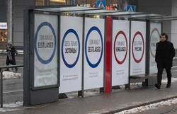 Реклама указывала, где стоит ждать транспорт русским и эстонцам
