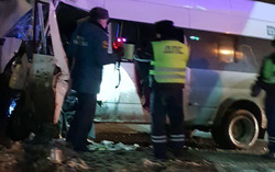 Машина врезалась в опору