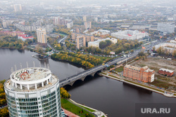 Екатеринбург с башни "Исеть", макаровский мост, город екатеринбург