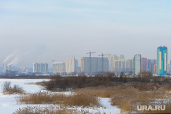 Зима, мороз. Пруд Коммунар, плотина Челябинск, новостройки, жилье, пруд коммунар, район северо-запад