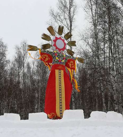Сожженное на мартовских праздниках чучело в Ханты-Мансийске