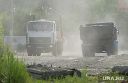 Рейд полиции и представителей Министерства экологии на челябинскую городскую свалку. Челябинск, пыль, грузовик, маз