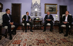 Украинские политики встретились с российским премьером и главой «Газпрома»