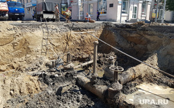 Виды Кургана, ремонт дороги, раскопки, водопроводные трубы