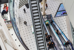 Клипарт, торговый центр, люди, эскалатор, вид сверху