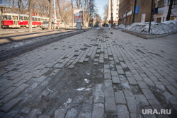 Проспект Ленина. Екатеринбург, тротуарная плитка, разрушение