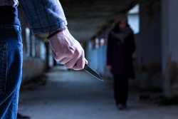 Клипарт депозитфото, нападение, насилие, преступление, убийца, маньяк, нож в руке, опасность, агрессия, криминал