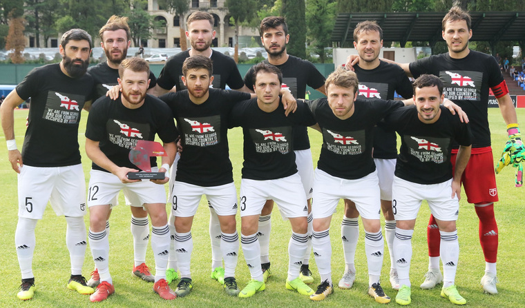 Грузинские футболисты поддержали антироссийские акции, проходящие в стране