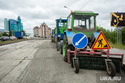 Инспекция дорог Главой города совместно с Краснояровой Н.А. Сургут, спецтехника, ремонт дороги, ведутся работы