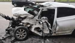 Водитель Hyundai госпитализирован с серьезными травмами