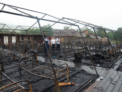 Клипарт. Последствия пожара в детском лагере. Хабаровск