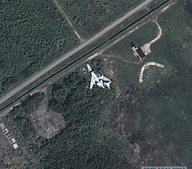 Место крушения Ту-54 в Домодедово