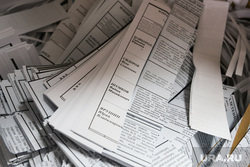 Получение избирательных бюллетеней в  издательском доме. Курган