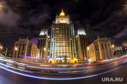 Москва, разное., высотка, мид, вечерний город