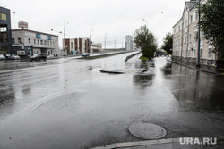 Ремонт дорог. Екатеринбург, дождь, малышевский мост