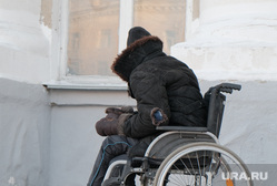 Холод в Кургане, зима, инвалид колясочник