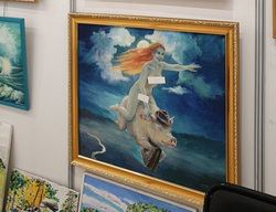 Организаторы выставки прикрыли изображение Маргариты из произведения Михаила Булгакова «Мастер и Маргарита»