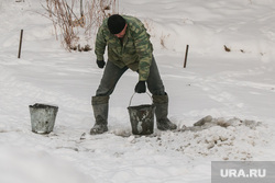 Разное. Курган, зима, прорубь, вода, ведра с водой