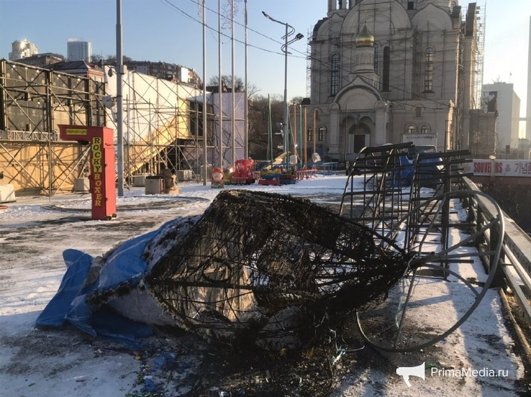Символ года сожгли вандалы
