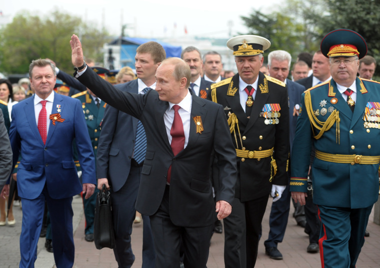 Президент России прибыл на Парад Победы в Севастополе. 2014 год