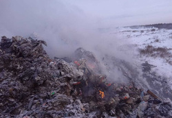 Из-за пожара на Шуховском полигоне Курган может накрыть смог