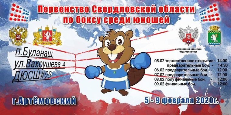 Афиша первенства по боксу среди юниоров в Артемовском