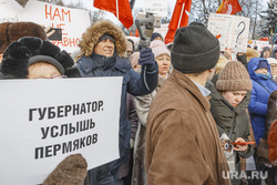 Митинг против закрытия горнозаводской ветки железной дороги 09 февраля 2020 г. Пермь., плакаты, митинг