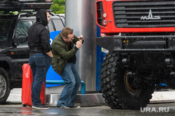 Участники ралли "Шелковый путь" на АЗС Газпромнефти. Екатеринбург, маз, гоночный грузовик