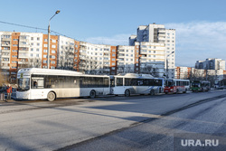 обработка автобусов от коронавируса 16 марта 2010 г. Пермь., автобус, маршрут, общественный транспорт, конечная станция