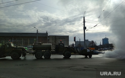 Дезинфиция улиц от коронавируса. Челябинск
