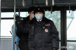 Учения экстренных служб, аэропорта имени Игоря Курчатова. Челябинск, полиция, медицинские маски