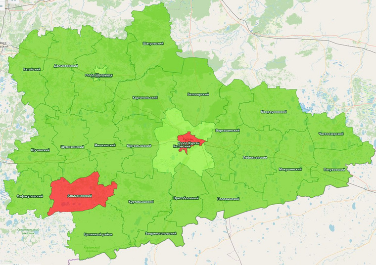 Г курган на карте россии показать. Курганская область это округ. Катра Курганской области. Карта Курганской. Районы Курганской области.