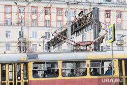 Виды Екатеринбурга, трамвай, улица краснофлотцев1, кинотеатр заря