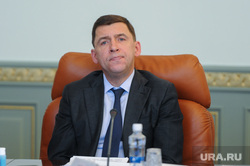 Совещание на тему: «Реализация национального проекта «Экология» в Уральском федеральном округе с участием Полномочного представителя Президента России в УрФО Николая Цуканова и губернаторов округа. Челябинск, куйвашев евгений, портрет